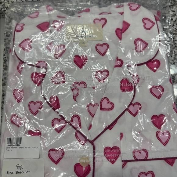 Printfresh Pink Heart Women's Pajama Set - Picture 2 of 2